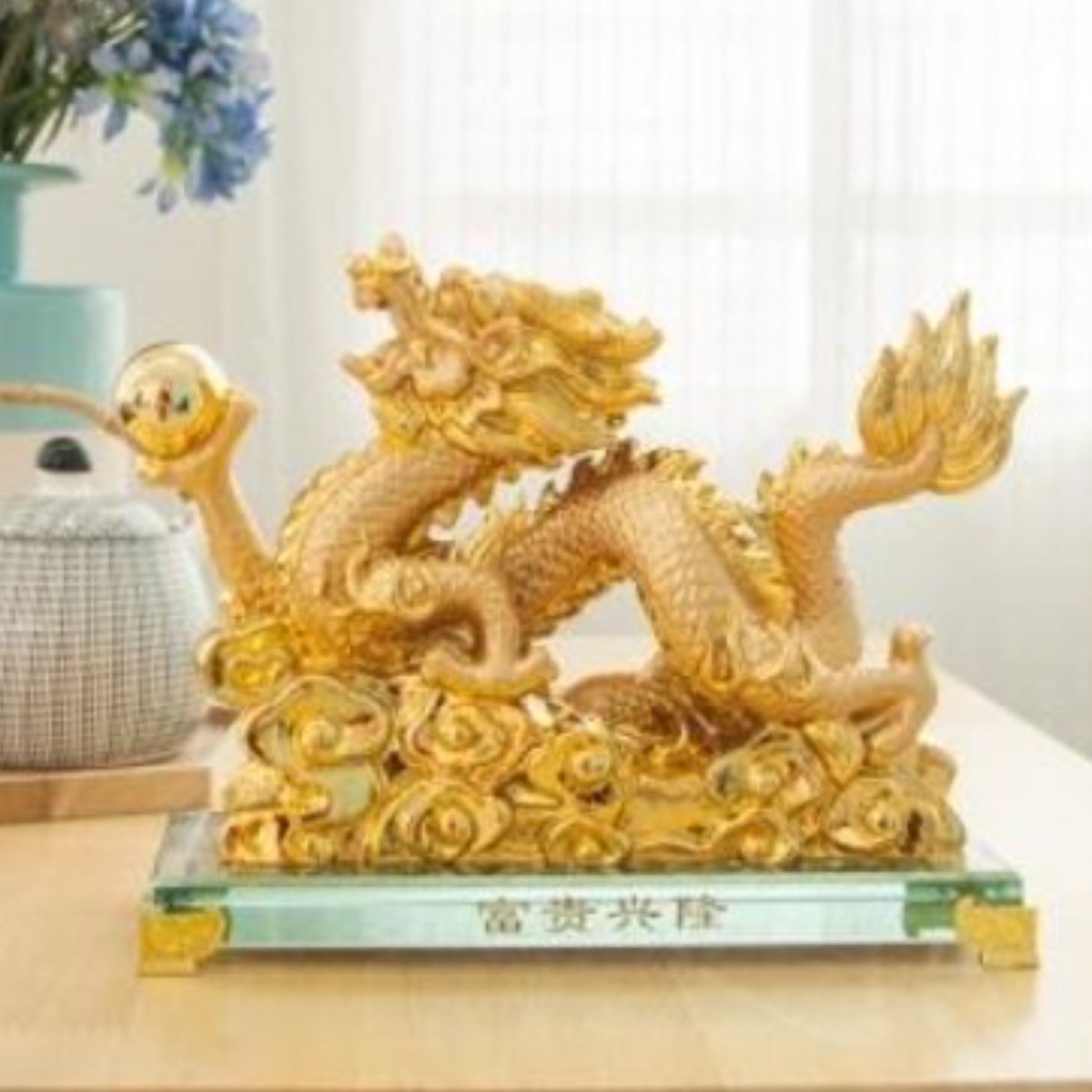 풍수 황금 용 장식 대 인테리어 소품 개업 선물 집들이 선물 65,000원