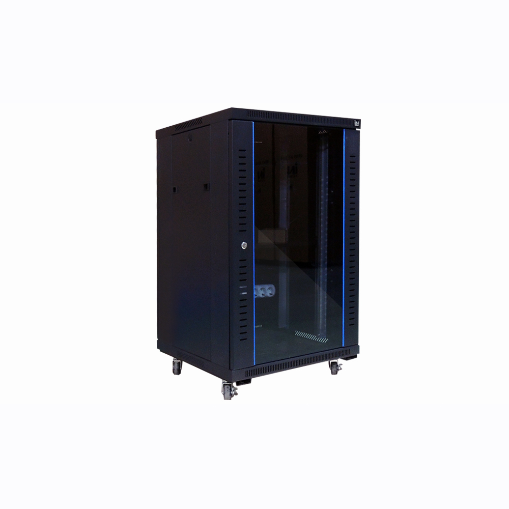 인네트워크 슬림너트 방식 18U 허브랙 W600xD600xH1000 블랙 IN-H1000B 상단 120mm 쿨링팬 설치 IEC EIA 국제규격 강화유리 도어장착 355,000원