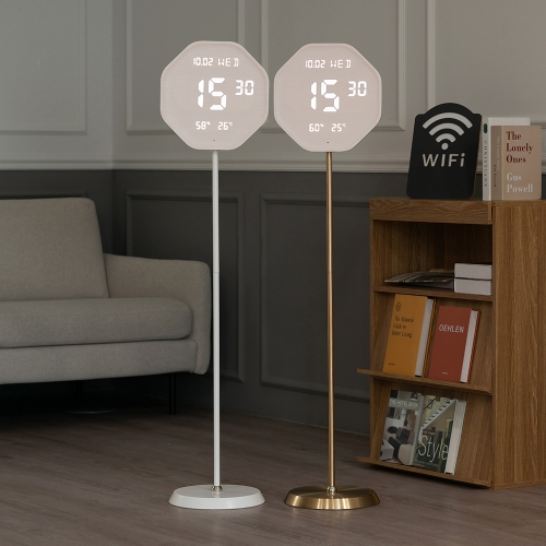 플라이토 무선 루나 헥사곤 온습도 와이파이 LED 스탠드 시계 스탠딩시계 239,000원