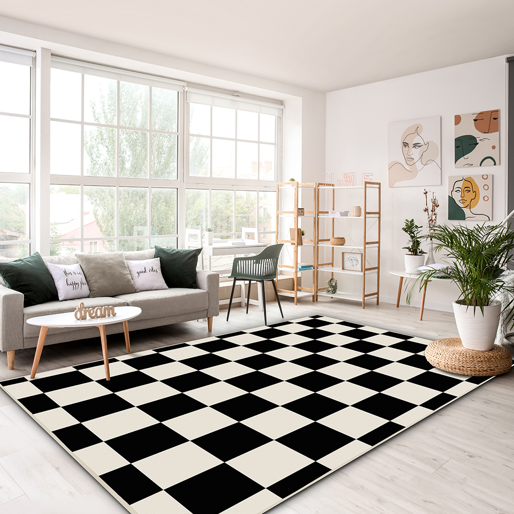 이정데코 빅 체크 체커보드 사계절 물세탁 거실 러그 51,490원