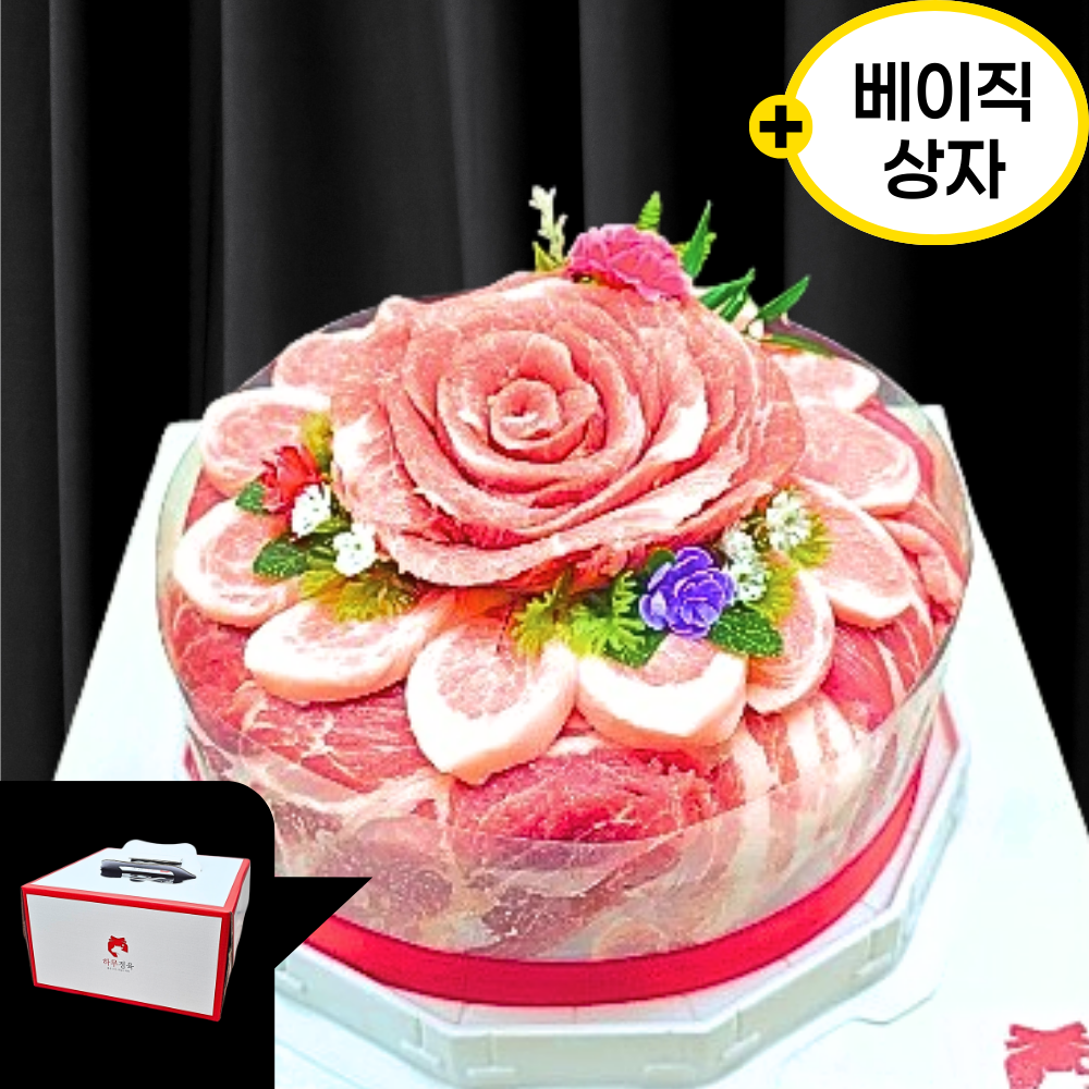 상자포장] 한돈케이크 1400g 모듬구이세트_선물용 고기케이크(한돈1+등급) 93,300원