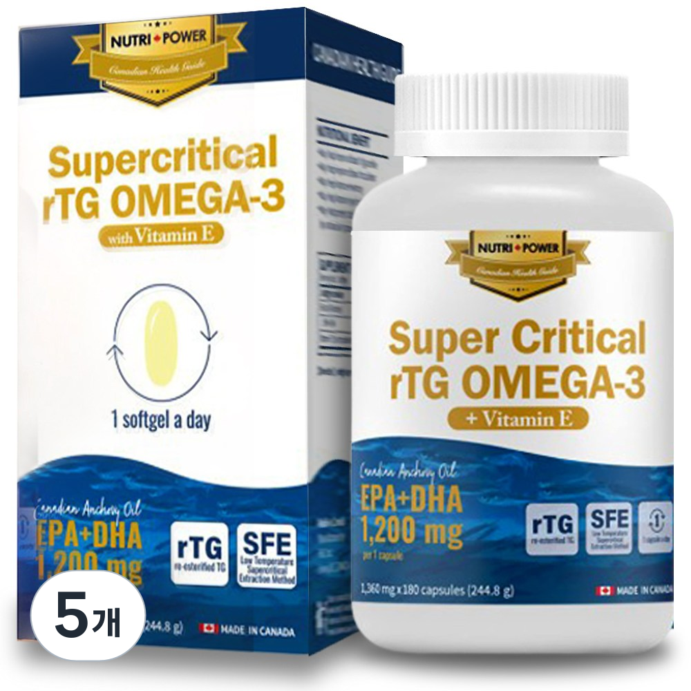 뉴트리파워 고함량 초임계 알티지 오메가3 고순도 1360mg 180캡슐 169,500원