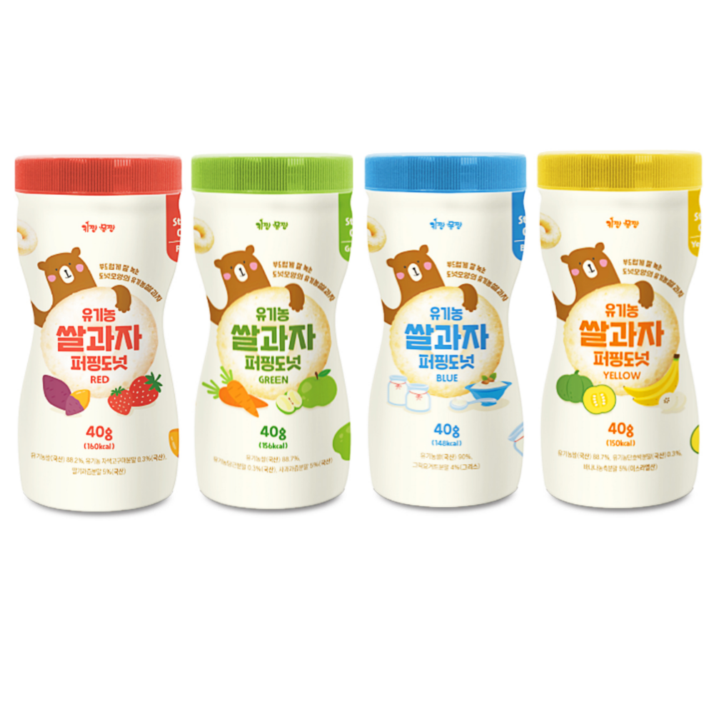 [키짱몸짱] 신제품 유기농 아기쌀과자 10개월 ~ 3세 퍼핑도넛 4개 18,900원