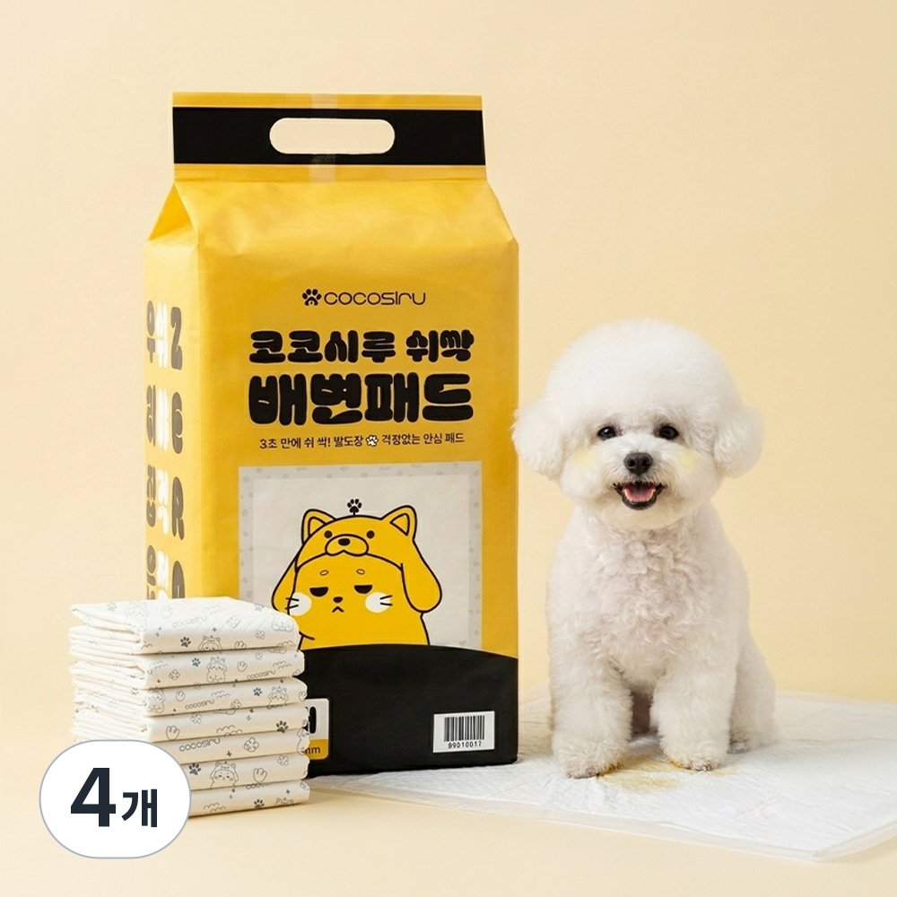 코코시루 쉬싹 두꺼운 강아지 배변패드 65g 대형, 4개, 30개입 39,900원