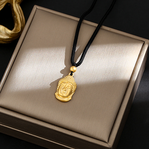 붓다베스트 소원성취 부처님 펜던트 블랙 로프 불교 목걸이 9,900원