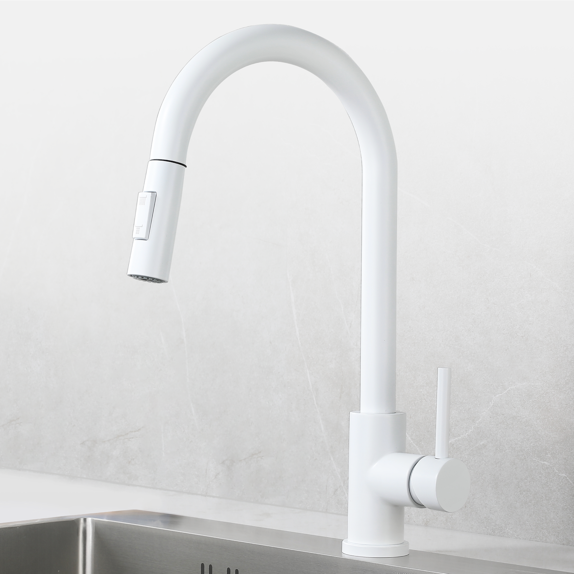 준앤코 리비앙-W2 화이트 스테인리스 싱크대 수전 주방 씽크대 수도꼭지 50,250원