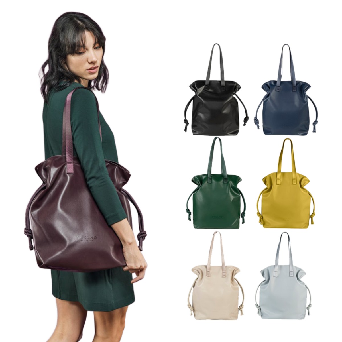 투카노 Tucano 여성숄더백 - NINA 쇼퍼백 업사이클링 가죽스타일 보부상 가벼운 직장인 데일리 가방 159,000원