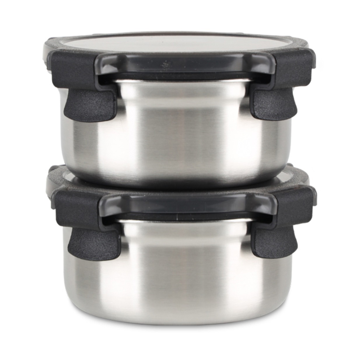 인콕 스텐콕 블랙 스텐밀폐용기 원형, 2개, 1호 360ml 11,300원