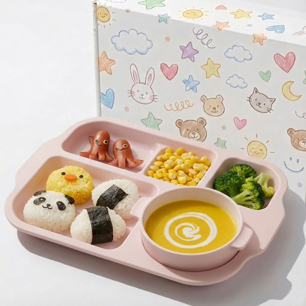 에코젠 냠냠 식판 세트, 스트로베리, 1개, 식판 + 볼 14,400원