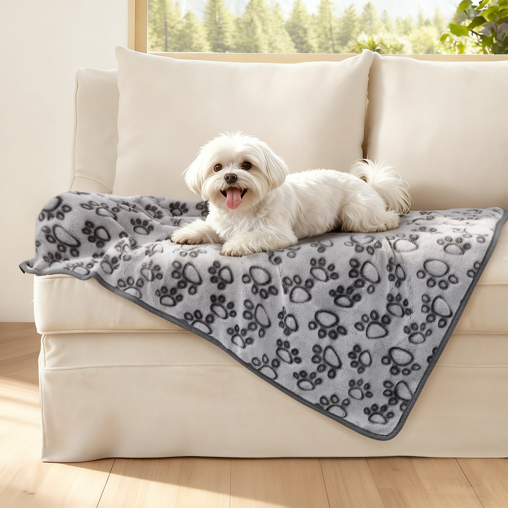 소형 강아지 고양이 펫 극세사 이불 담요, 1개, 회색 12,600원