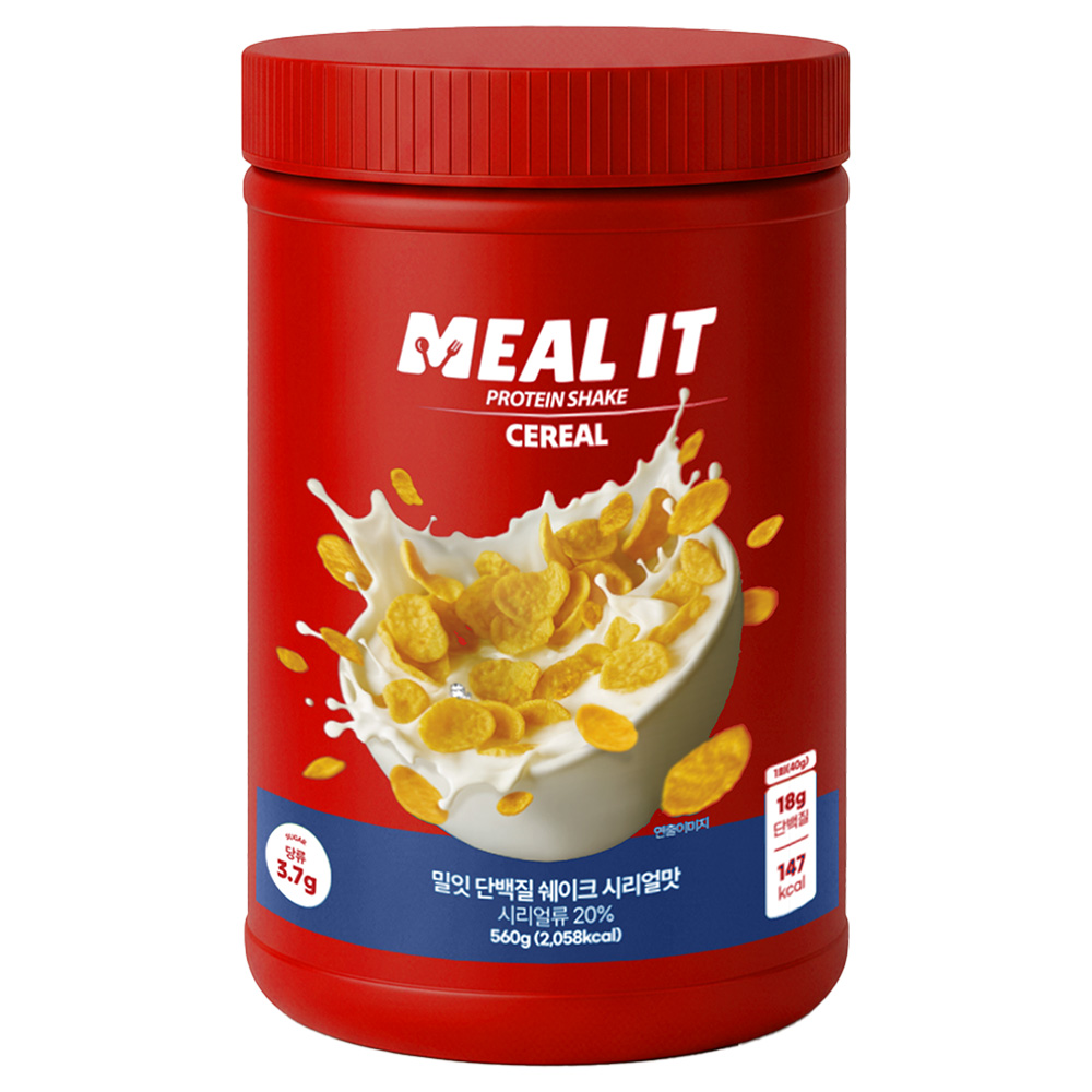 밀잇 식단관리 단백질 쉐이크 시리얼맛, 1개, 560g 27,900원