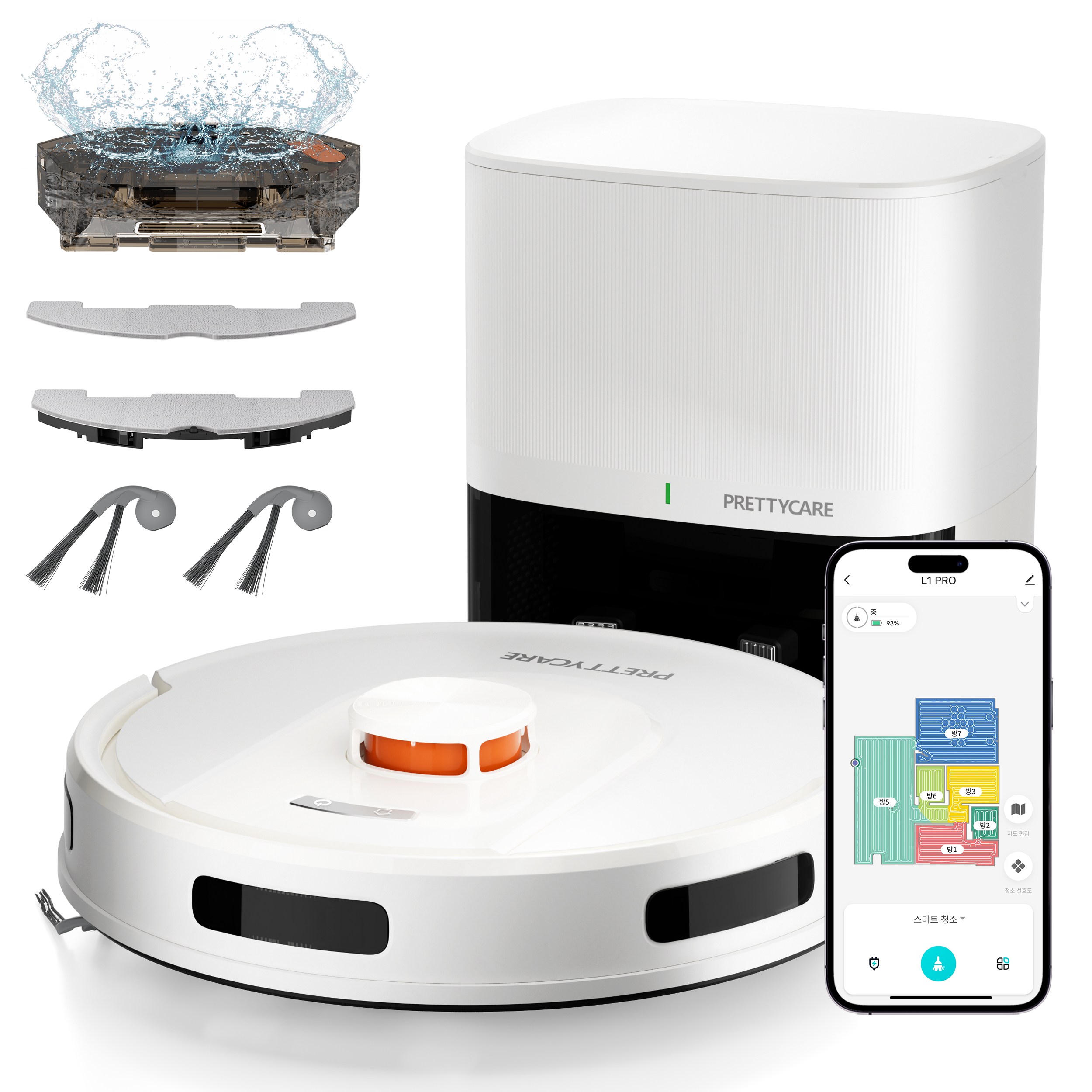 프리티케어 물걸레 먼지비움 로봇청소기 LDS 센서 지도 그리기 기능 포함 259,900원