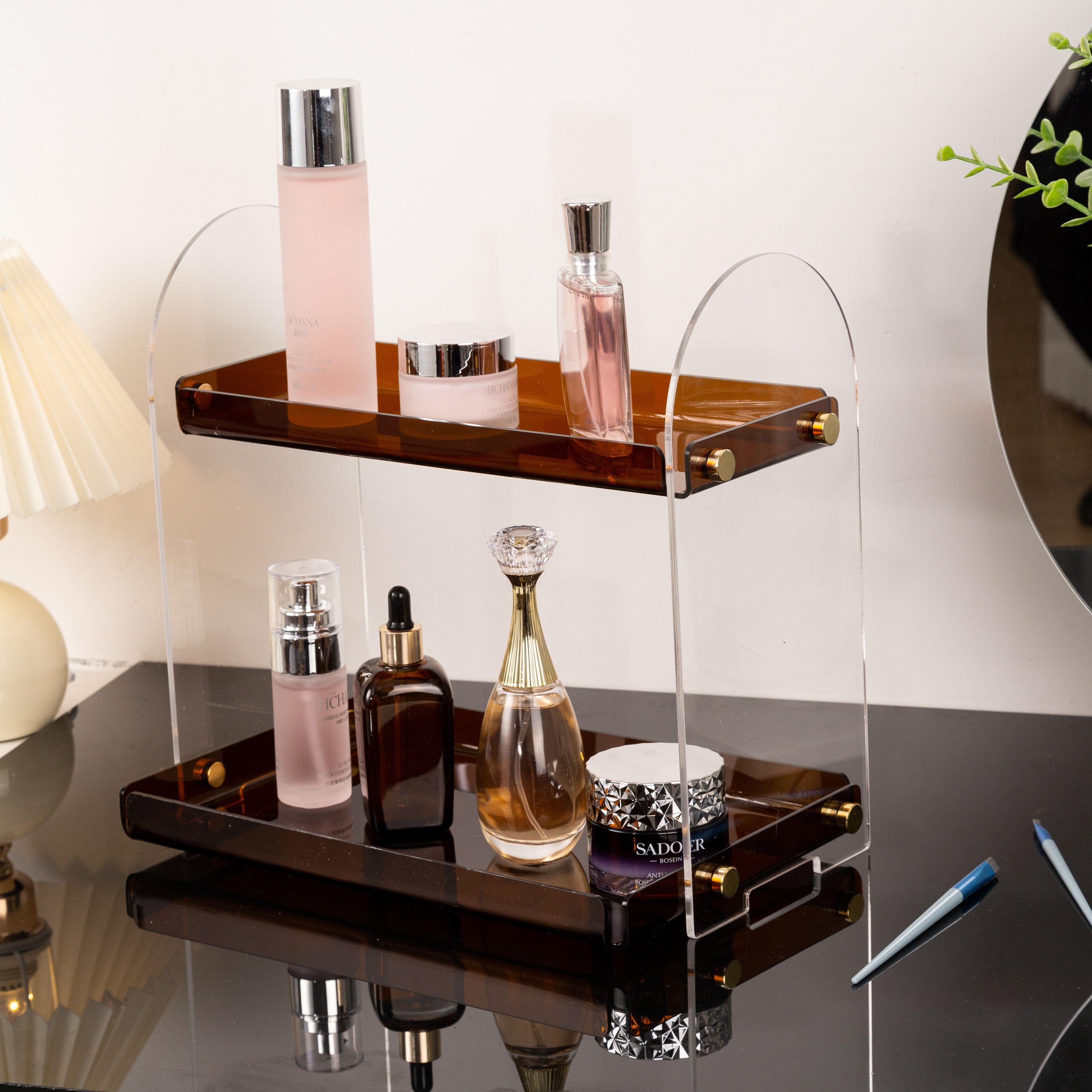 아크릴 화장품 수납함, 두꺼워 안정적인 디자인, 화장대 책상용 다층 정리, 방진 투명 심플 26,160원