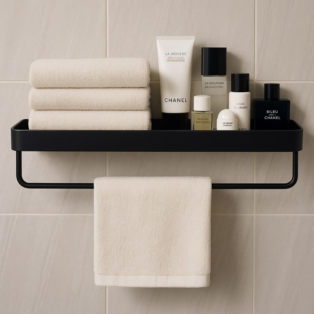 굿디즈 강력접착 무타공 수건걸이 다용도 선반, 1개 11,800원