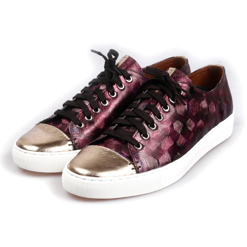 RHJ-57-97-5 보라색 무늬 소가죽 남성 캐쥬얼 스니커스 국내주문제작 수제화, 현재가 195,000원