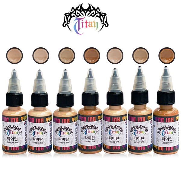 하나뷰티 타투색소 타이탄 문신용 잉크 스킨컬러 7종 TITAN TATTOO INK 25,000원