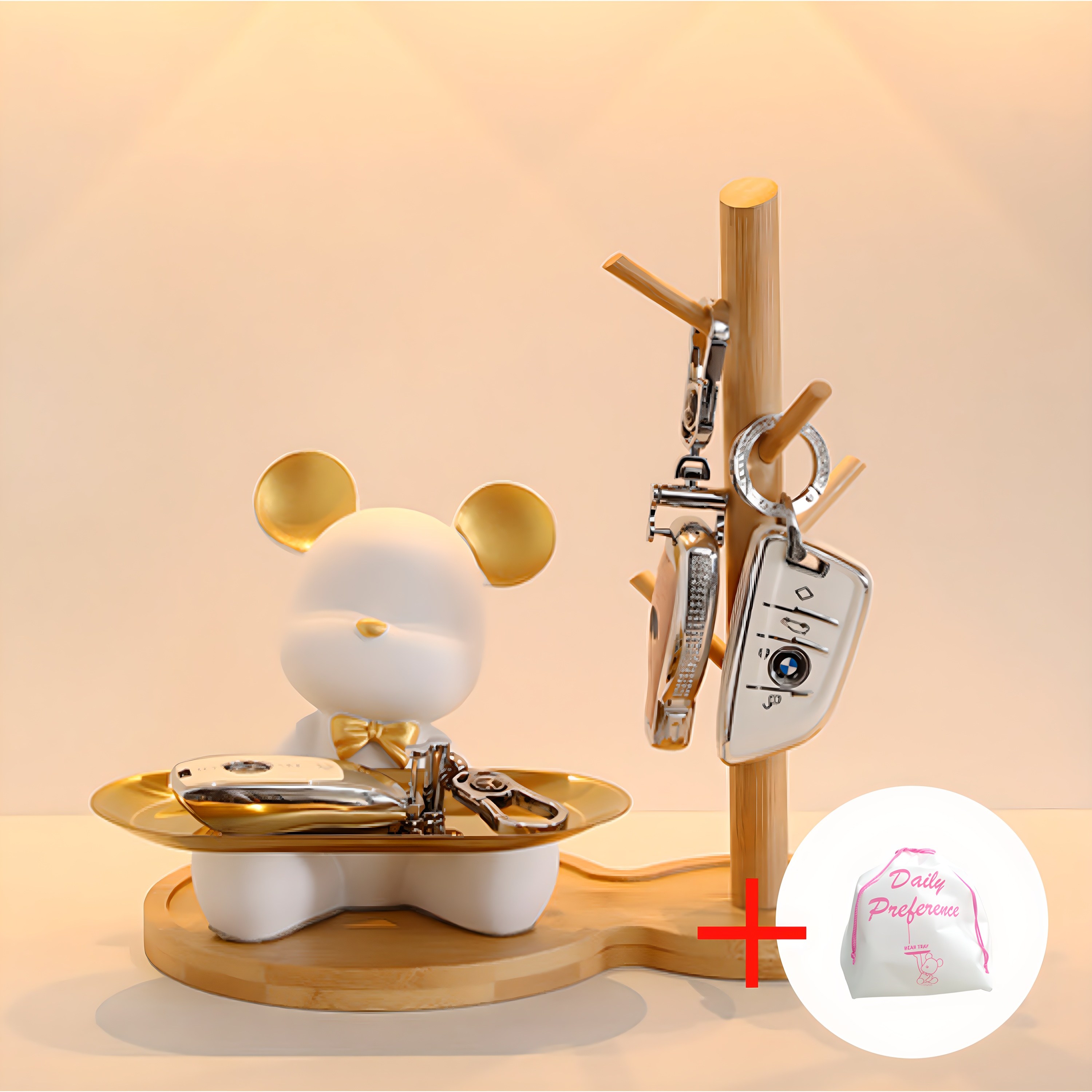 일상HO감 북극곰 곰돌이 트레이 악세사리 수납함 차키보관 16,500원