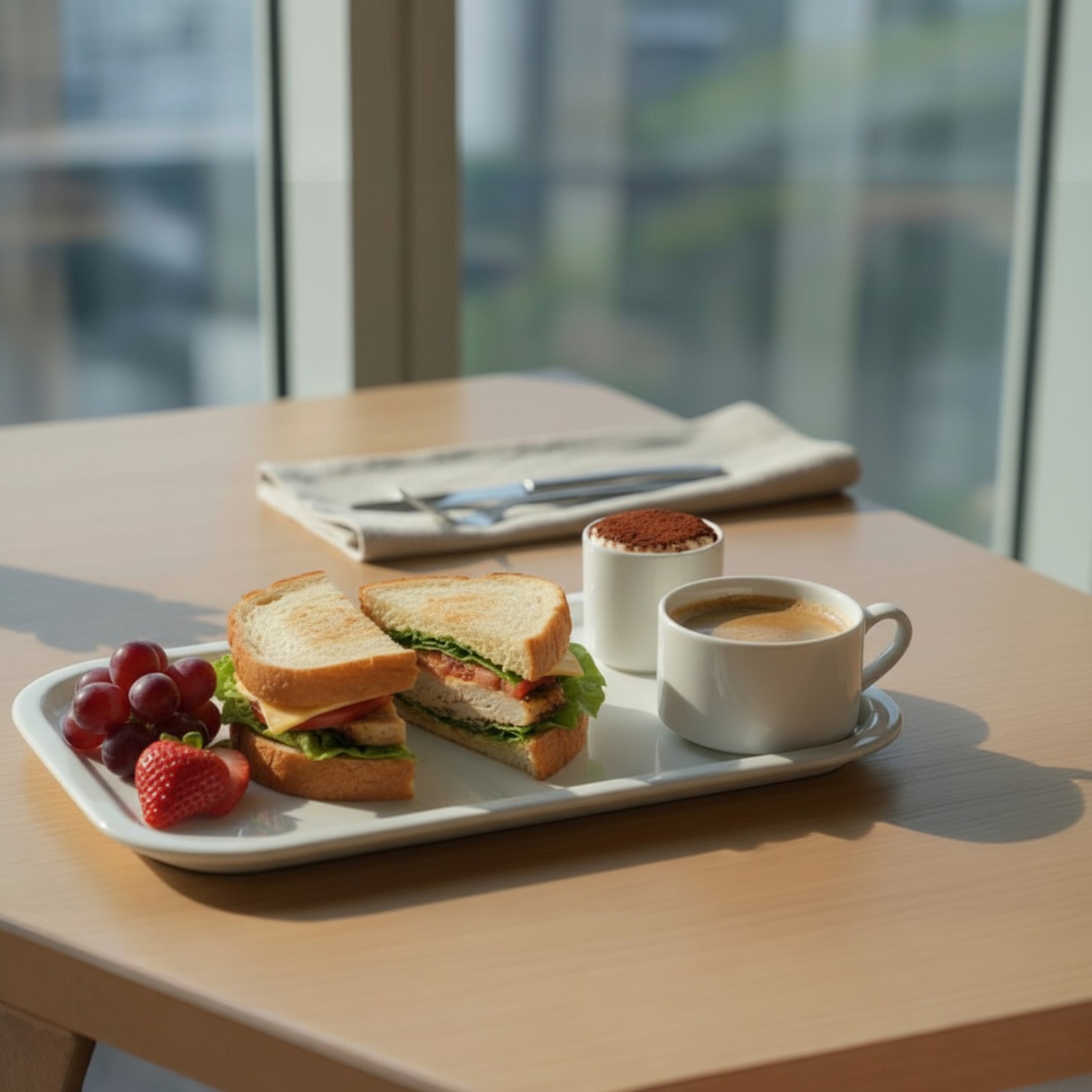 라크(RAK) 포셀린 호텔웨어 블랙퍼스트 트레이 커피잔 세트, 1세트, 화이트 35,000원