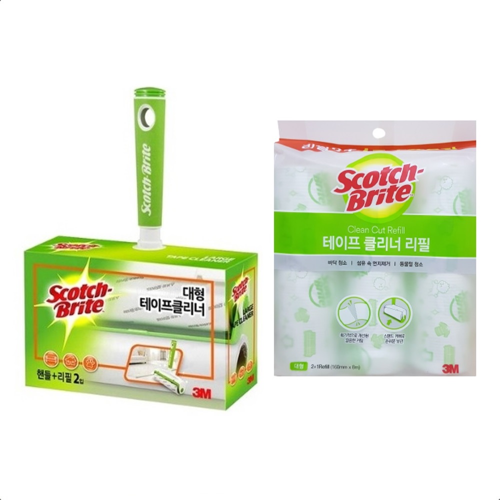 3M 스카치브라이트 테이프클리너 핸들 + 리필 세트 22,700원