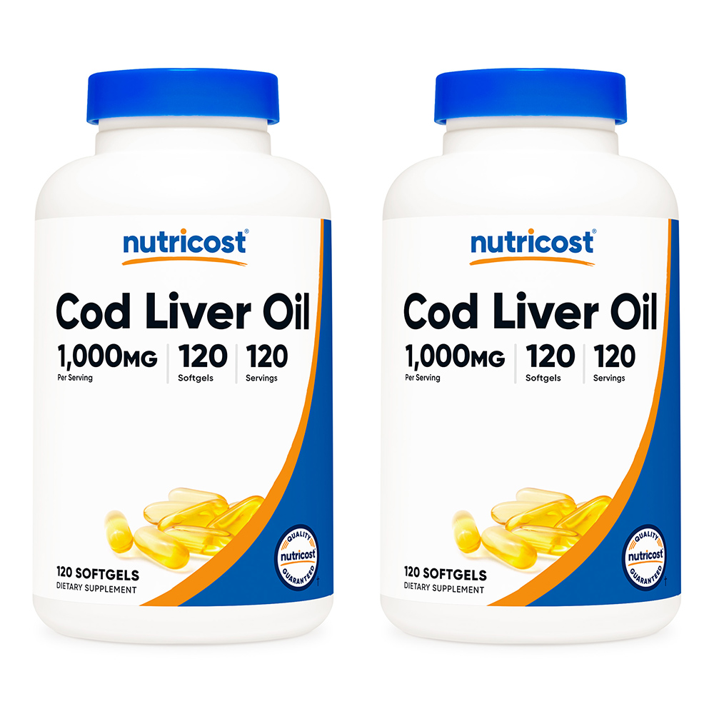 뉴트리코스트 Cod Liver Oil 대구 간유 1000mg 소프트젤 120정 2개, 2개, 120정 51,800원