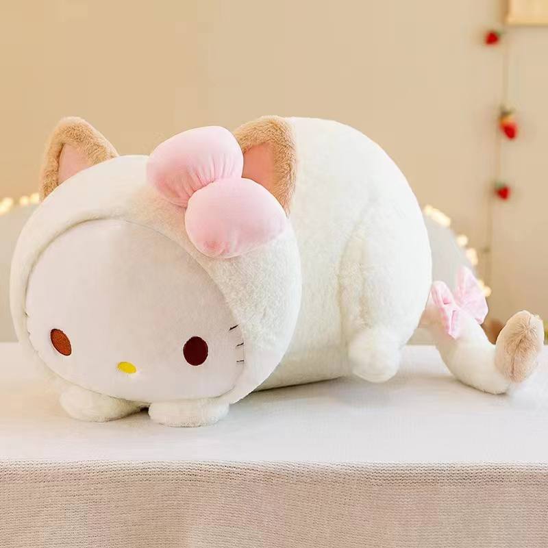 산리오 쿠로미 시나모롤 마이멜로디 헬로키티, 고양이 대형인형 안고자는 베개, 귀여운 인형 쿠션 ,동물 바디필로우 45,900원