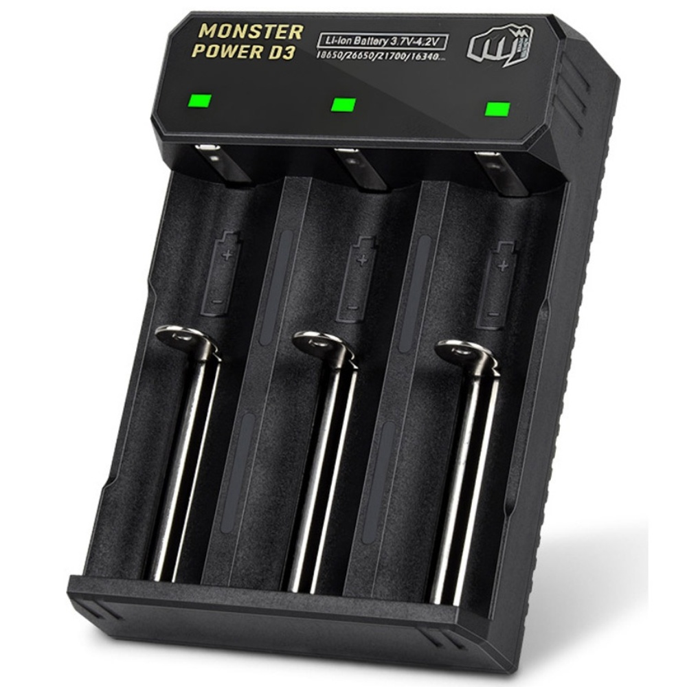 몬스터파워 3구 배터리 충전기 18650 21700 26650 C타입 리튬이온 대륙의실수 9,490원