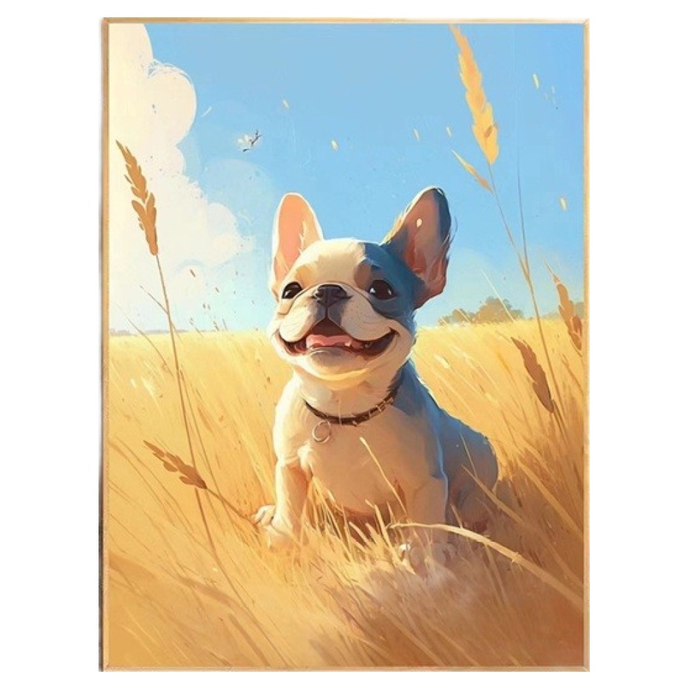 썬문 애완견 DIY 캔버스형 유화그림 그리기 세트, 불독, 1세트 10,900원