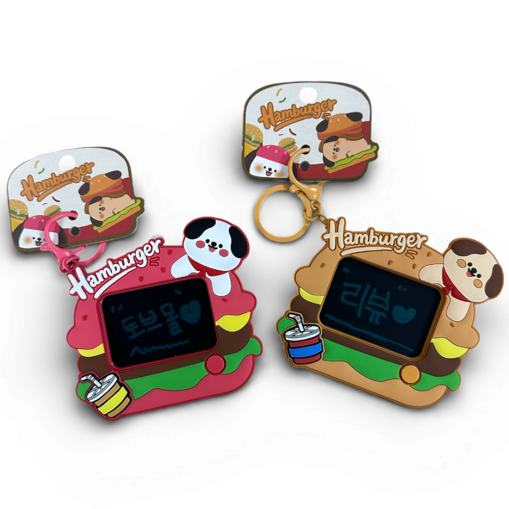 토브몰 햄버거 강아지 캐릭터 커스텀 전자칠판 네임택 키홀더 8,900원