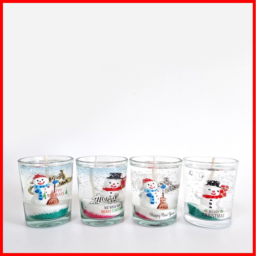 (5온즈 4개만들기) 겨울눈사람-크리스마스 양초 젤캔들 키트 만들기(150ml/4), 4개, 150ml 25,790원