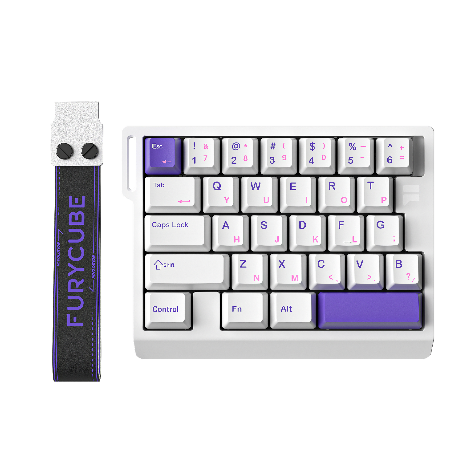 FURYCUBE M30HE 마그네틱축 원핸드 키보드 30키 고성능 8k 래피드 트리거 자석축 게이밍 키보드 기계식 e-sports 유선 LED 커스텀 등고선, 마그네틱축(자석축), 단일상품, 아르테미스 미니 화이트 46,900원