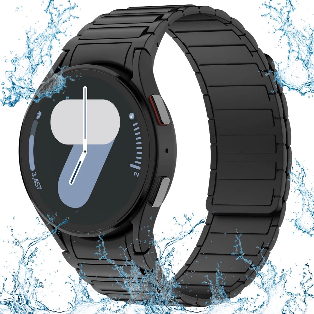 케어핏 스마트워치 마그네틱 실리콘 스트랩 시계줄, 1개, 블랙 17,390원