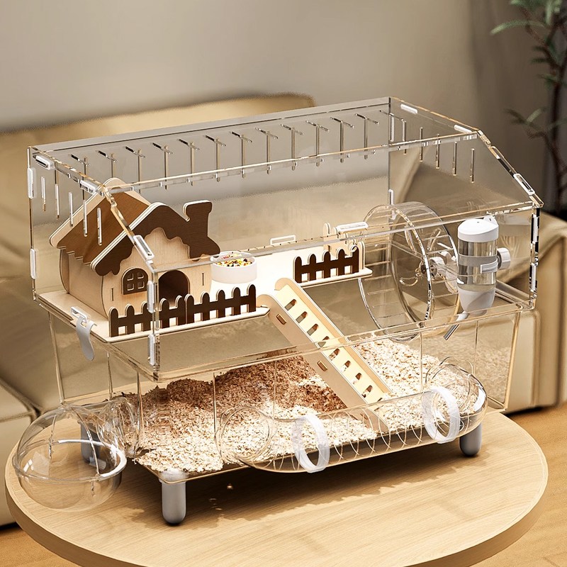FONOW 햄스터케이지 대형 투명 빌라 아크릴 햄스터집 햄스터용품, 1개, 흰색 44,900원
