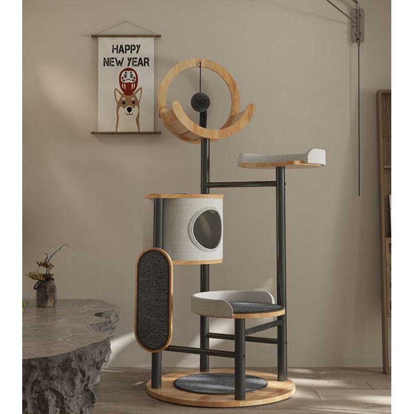 캣타워 고양이집 원목 계단 놀이터 캣워크 중형 고양이용품 반려묘 4단 고양이캣타워 281,500원