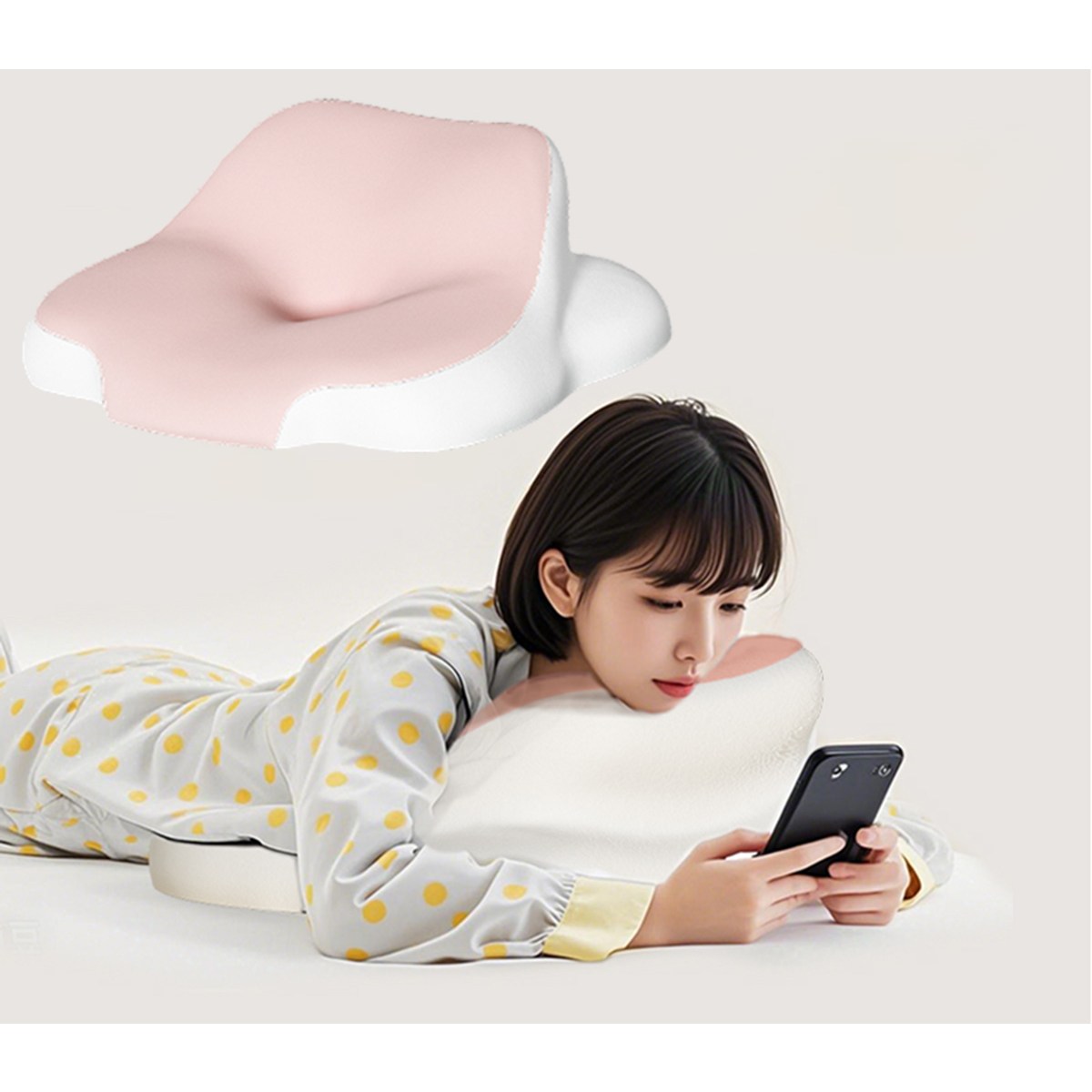 루무 엎드려자는베개 다기능 엎드려쿠션 메모리폼 엎드려베개 커버 세탁 가능한 엎드리는 쿠션 다리베개 경추목베개, 스위트 피치 핑크 41,330원