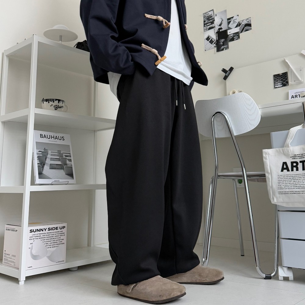 르위 밴딩 절개 와이드 트레이닝 스웻 벌룬 팬츠 남녀공용 21,000원