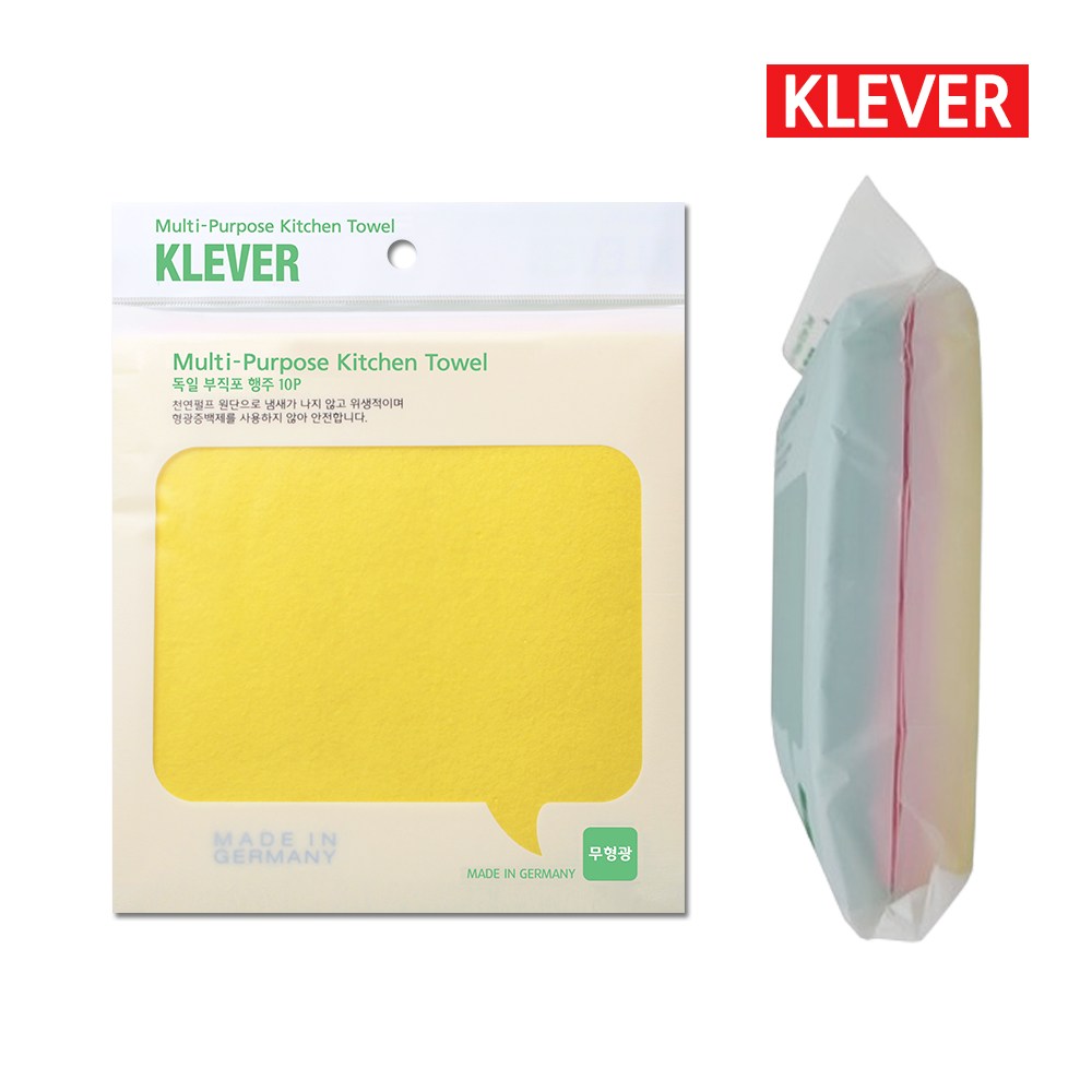 독일 직수입 비스코스 100% 주방 부직포 클레버 행주 40x38 10P 세트 (3색,opp포장), 3개 11,900원