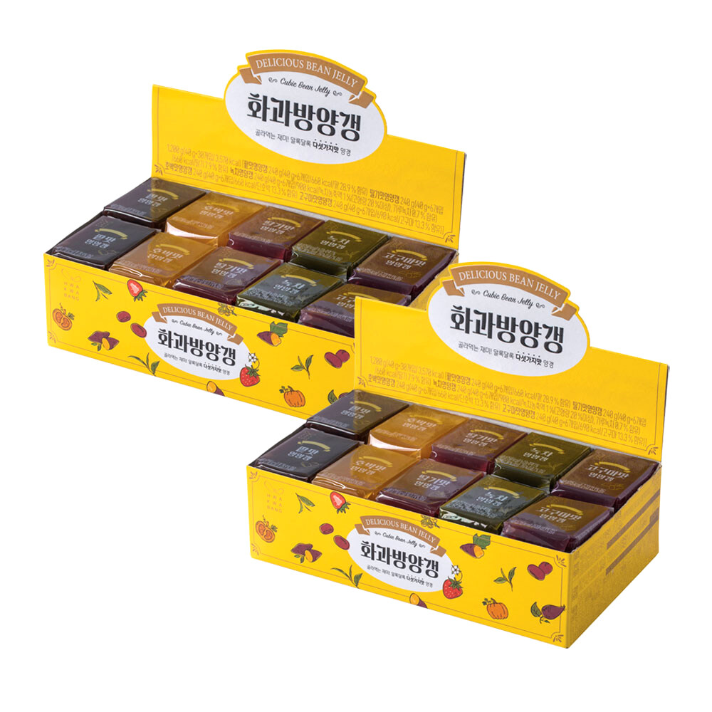 [1+1] 화과방 큐빅양갱(40gx30입) 2세트 + 쇼핑백 36,400원