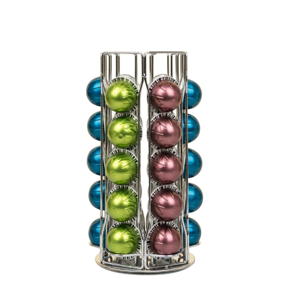 THE100% 버츄오 커피 캡슐 보관함 호환용 헥사곤 타워 30구 실버 홀더 거치대 디스펜서 18,760원