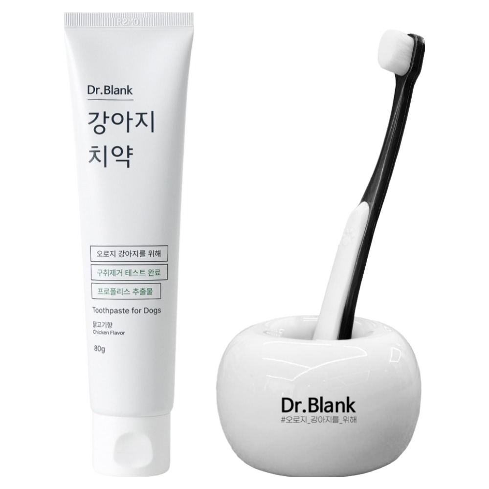 닥터블랭크 강아지 치약 닭고기맛 80g + 초미세모 칫솔 + 세라믹 홀더 세트 22,750원