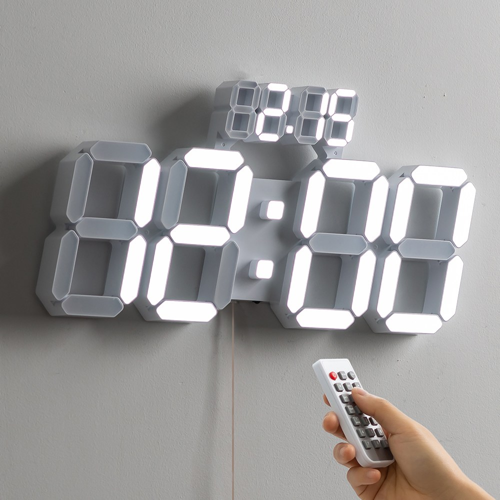 플라이토 와이파이 인테리어 3D LED 벽시계 38cm 데이즈, 크림 99,800원