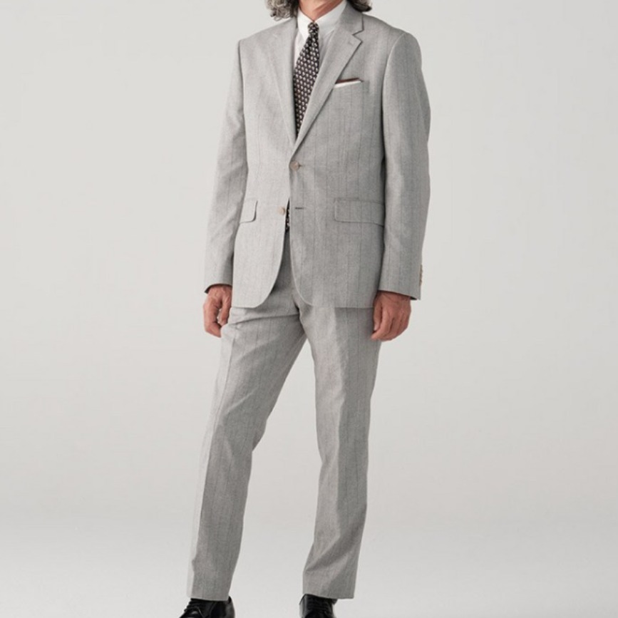 [STCO] 남성 ITALY GUABELLO 울실크 혼방 수트세트 클래식핏 그레이 219,000원