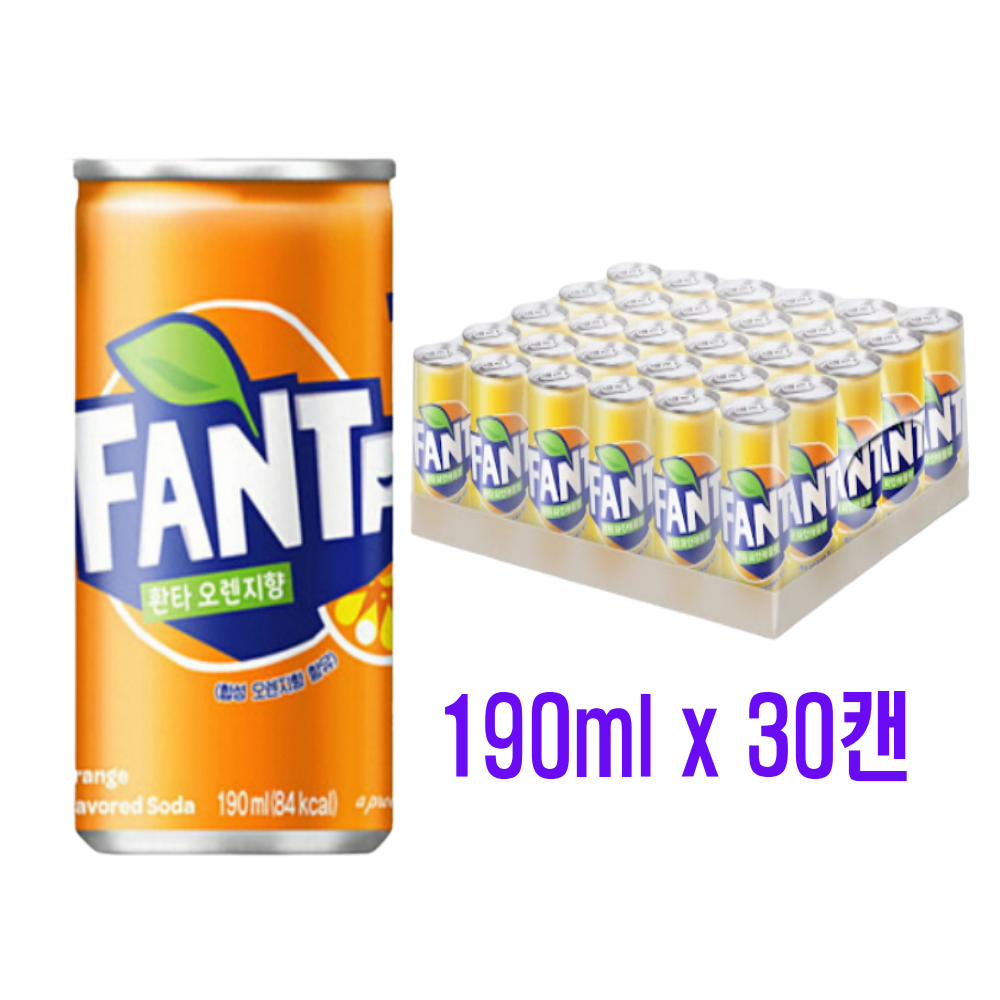 코카콜라음료 환타 오렌지 190ml 30캔, 190ml 19,500원