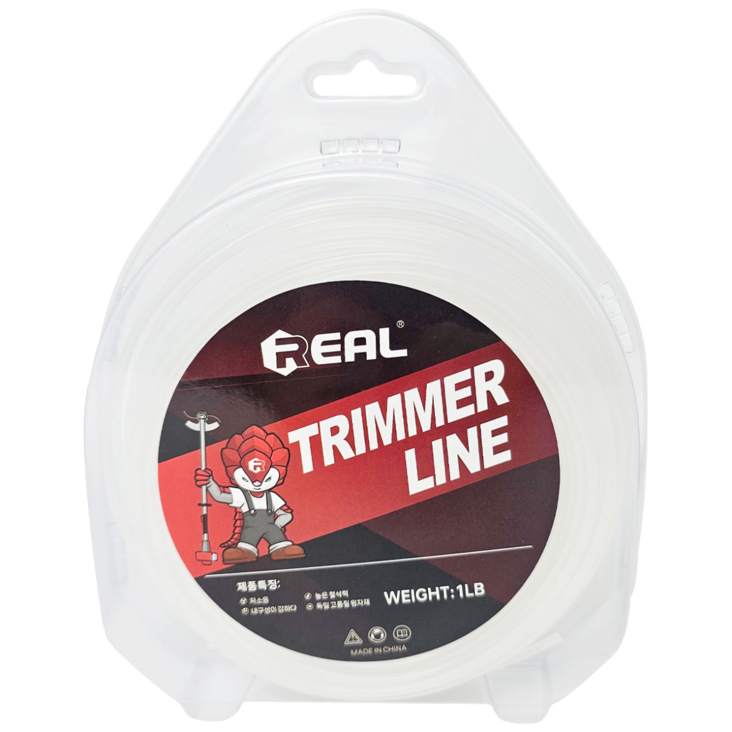 REAL리얼 예초기 줄날 나일론줄 와이어날 나일론 끈 안전날 2.6mm x 73M 원형 독일 바스프 원자재, 1개 8,500원