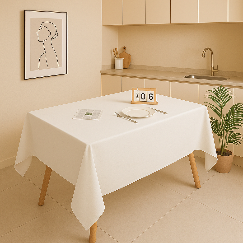아싸레 파티 방수 식탁보, 화이트, 137 x 274 cm, 1개 2,500원