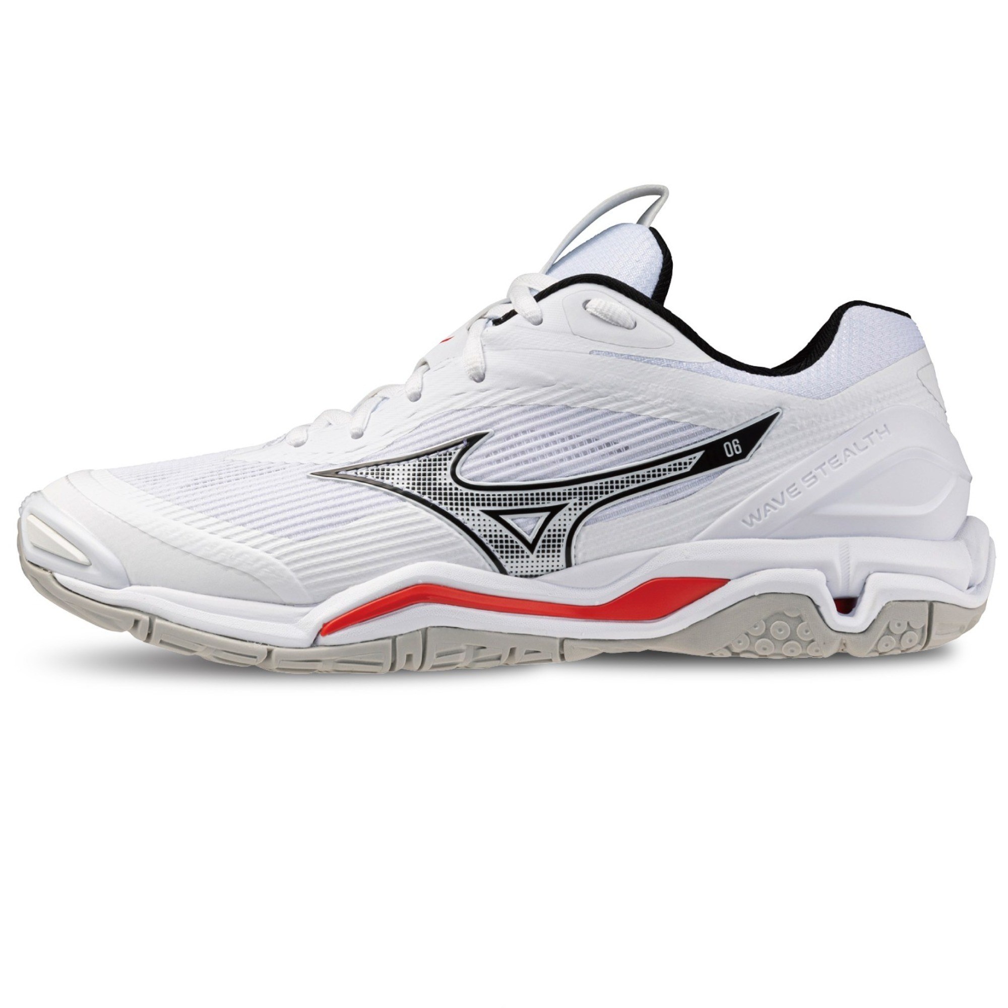 미즈노 X1GA243059 배드민턴화 웨이브 스텔스6 레드블랙 피클볼 인도어화 164,000원