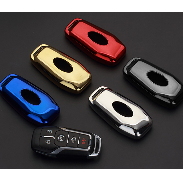 포드 익스플로러 브롱코 레인저 익스페디션 F150 토러스 머스탱 링컨 초경량 TPU 크롬 스마트 키홀더 키케이스, 블루크롬 10,000원