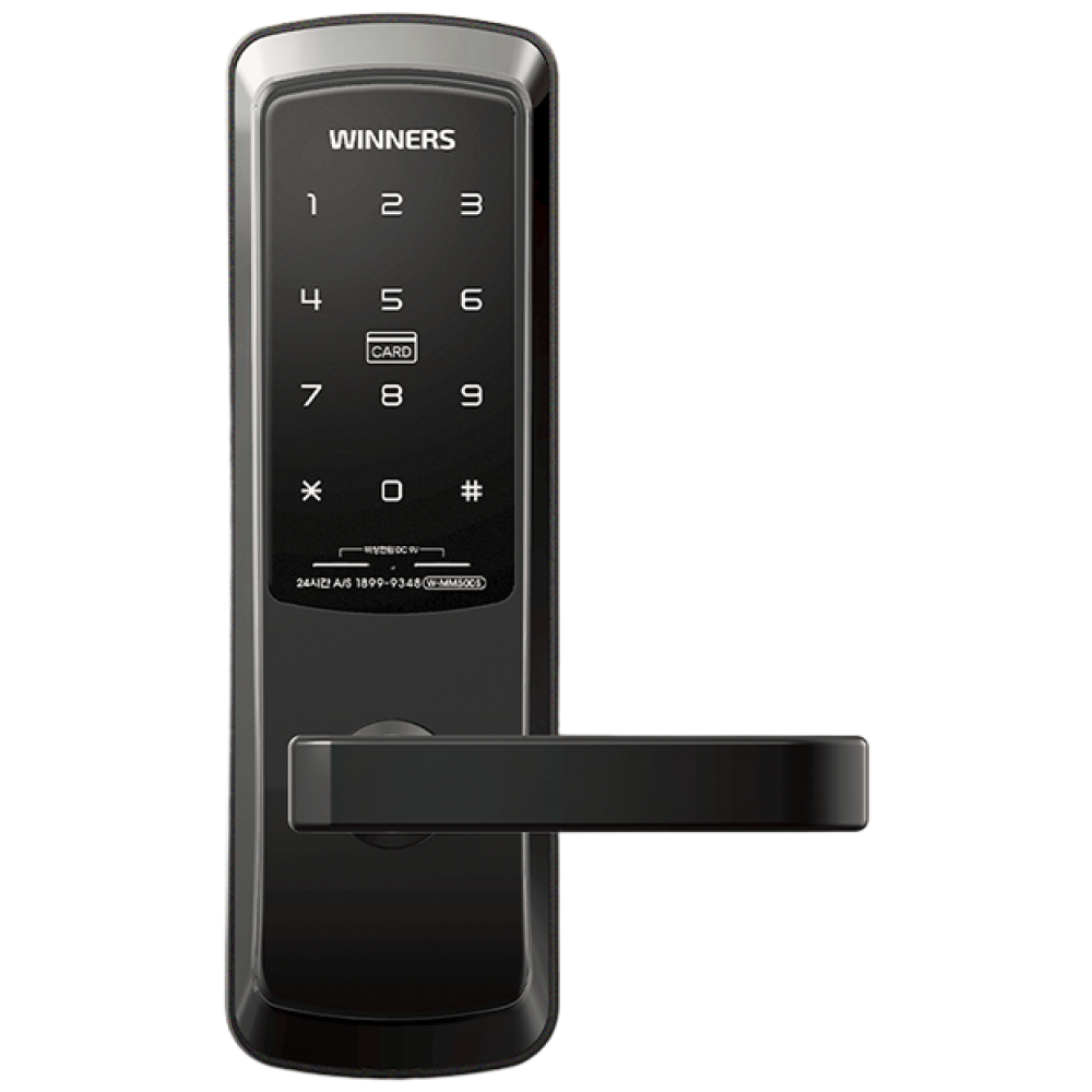 위너스 무타공 주키 핸들 디지털 도어락 비밀번호+카드키 현관문 번호키 손잡이 교체 W-MM500S, 고객직접설치, W-MM500S 64,000원