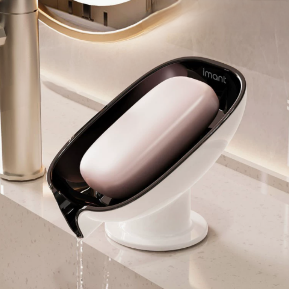 일상채움 물빠짐 2단 분리 흡착 사선 비누 거치대, 1개, 블랙 5,900원