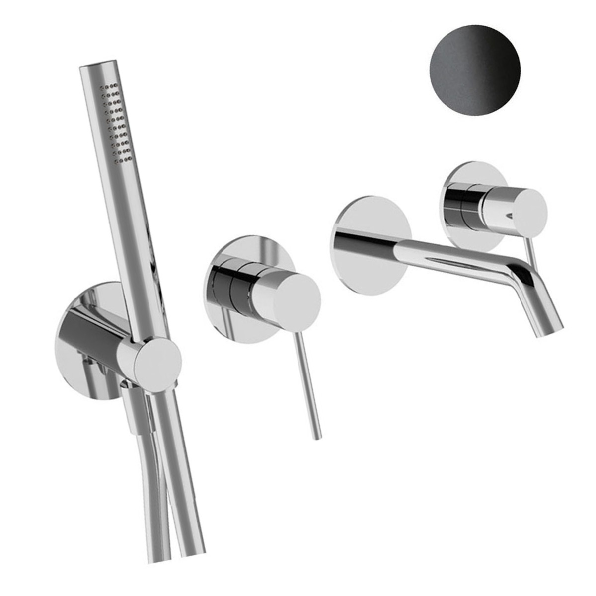 트리미 매립 샤워욕조수전 UP+6BD8-NN 매트블랙 욕조수전 1,940,000원