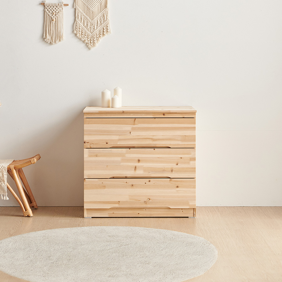 이노센트 브리스 삼나무 원목 770 3단 서랍장 i103833, 내추럴_103833 119,000원